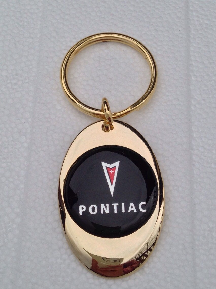 Pontiac Keychain Solid Brass Gold Plated Key Chain