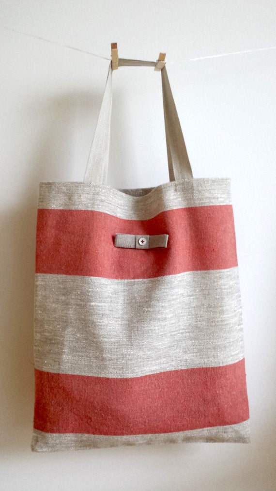 Download Items similar to European linen tote bags with different patterns. Red tote bag. Shopping bag ...