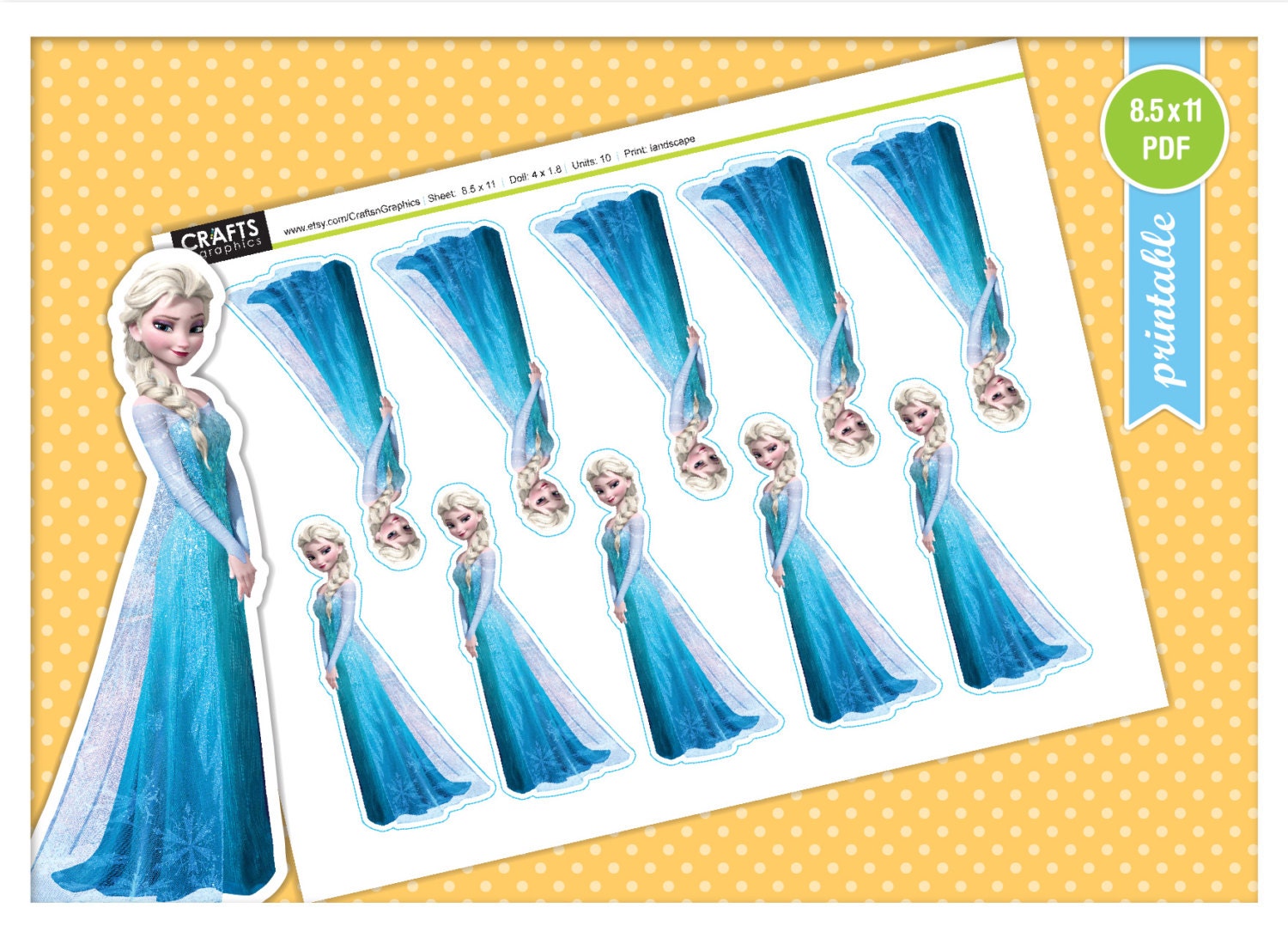 Frozen Elsa Cut Outs Clip Art Disney Frozen Party Printables