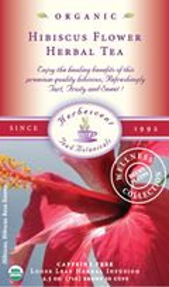 Organic Hibiscus Flower Loose Leaf Tea by HerbescentTea on Etsy