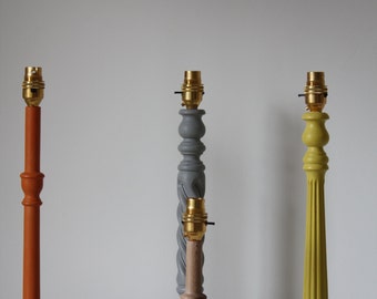 Solid Beech Lamp Base available in two sizes and a selection of finishes / colours / styles or your own custom made colour