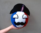 Franceball, Hand Made, Countryball, Polandball, Meme Ball, Plush Ball
