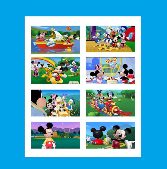 8 printed mickey mouse clubhouse stickers by letshaveaparty0413