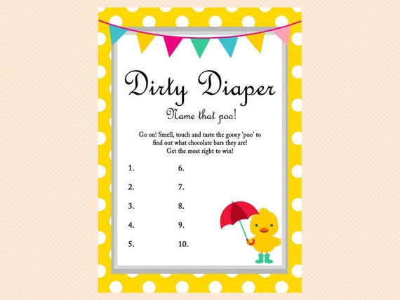 dirty diaper game name that poo game chocolate bar Neutral