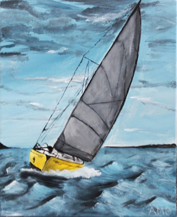 Items Similar To Original Acrylic Painting Sailboat Acrylic Painting   Il 570xN.762165289 Tpv8 