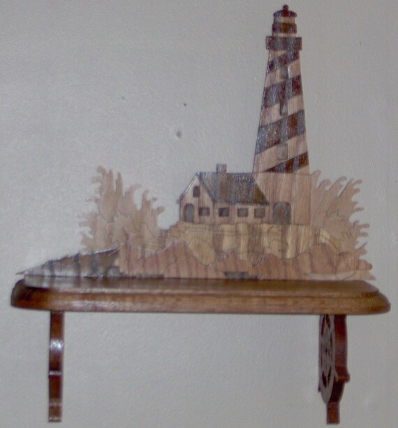 Handmade Lighthouse Wall Shelf Wooden Victorian Wall shelves