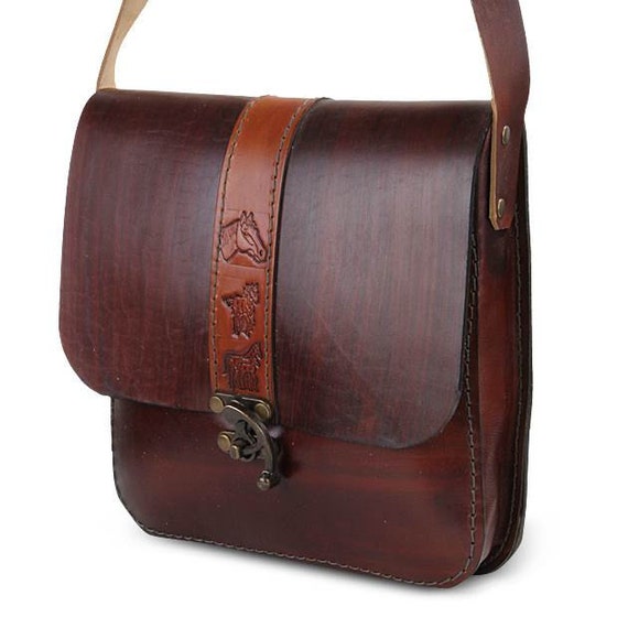 Leather BagBrown Leather Bag ToteCrossbody Shoulder by Pursemart