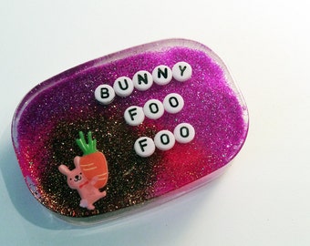 Bathroom Decor MADE TO ORDER: Bunny Foo Foo - Art For Your Shower, Perfect Gift for Her, Bathroom Wall Art