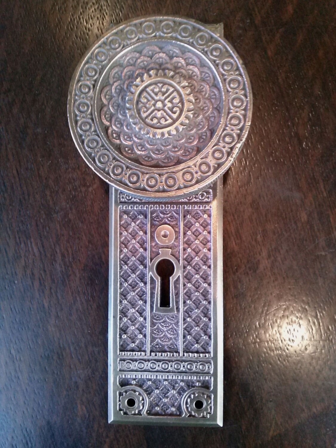 Vintage 1880s Victorian Door Knob Backplate Set Victorian