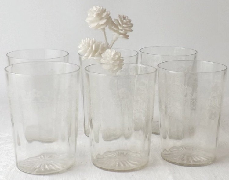 antique crystal tumblers