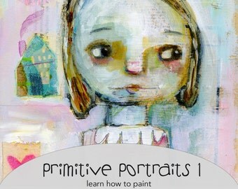 Primitive Portraits 1 online class - by Mindy Lacefield