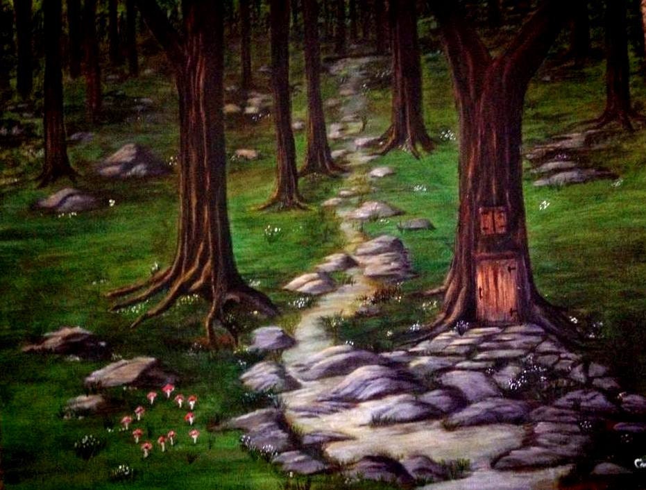 Enchanted Forest Original Painting By Gmariestudio On Etsy