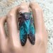 Adjustable Steampunk Cicada Ring, Turquoise, Copper & Brown XXII, Insect Jewelry, Insect Ring, cicada Jewelry , Statement Ring