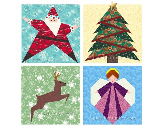 Christmas quilt pattern pack paper piecing quilt patterns