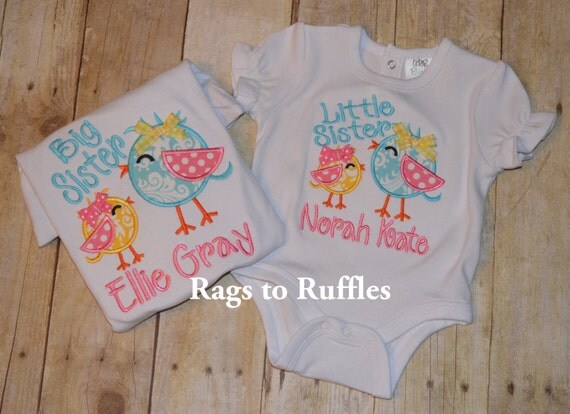 big sister applique shirt