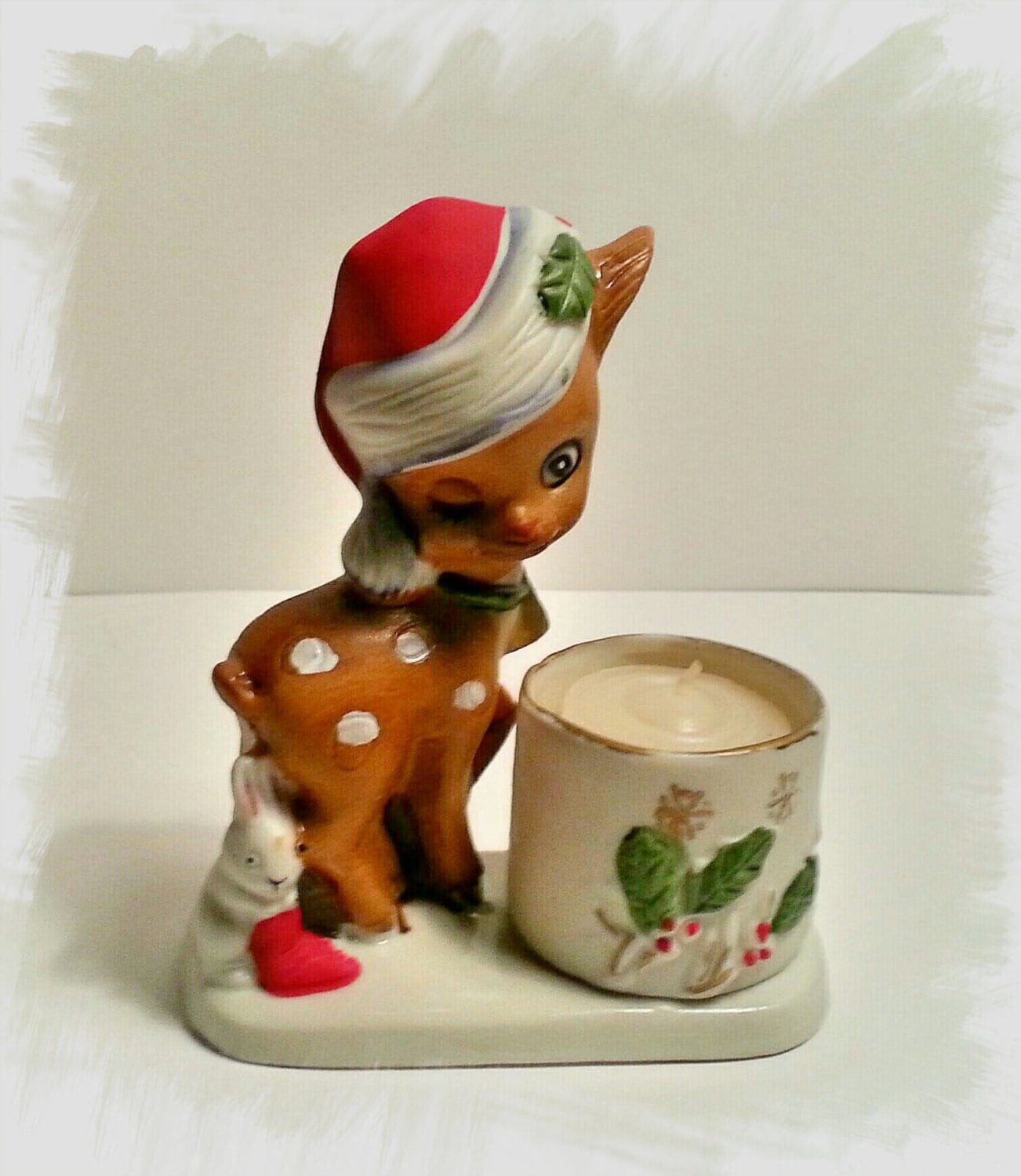 Christmas Reindeer Candle Holder Little Reindeer