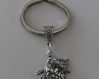 Sterling SEA TURTLES Key Ring, Key Chain - Beach, Seashore