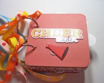 Cheerleader Mini Album, Mini Album, Scrapbook, Memory Book, Coaster Album, Chipboard Album, Brag Book, Photo Album, Cheerleader, Premade