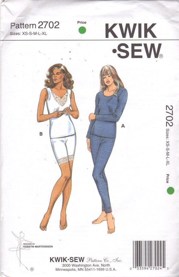 Kwik Sew 2702 Misses Thermal Underwear Pattern Scoop by mbchills