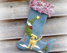 Popular items for felted wool stocking on Etsy