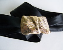 Ceinture En Cuir Vintage 1987 Avec Perles Et Stretch Blanc - Taille M, Style Rétro