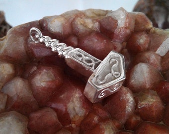 Unique pendentif marteau de Thor en bronze ou argent, bijou viking, THOR'S HAMMER