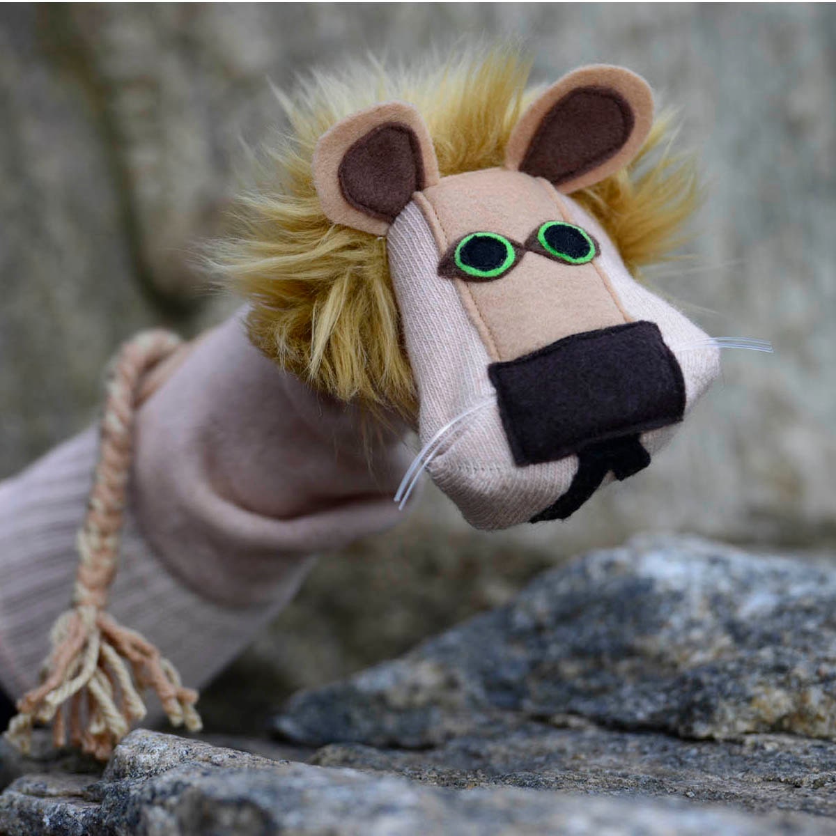 lion sock puppet