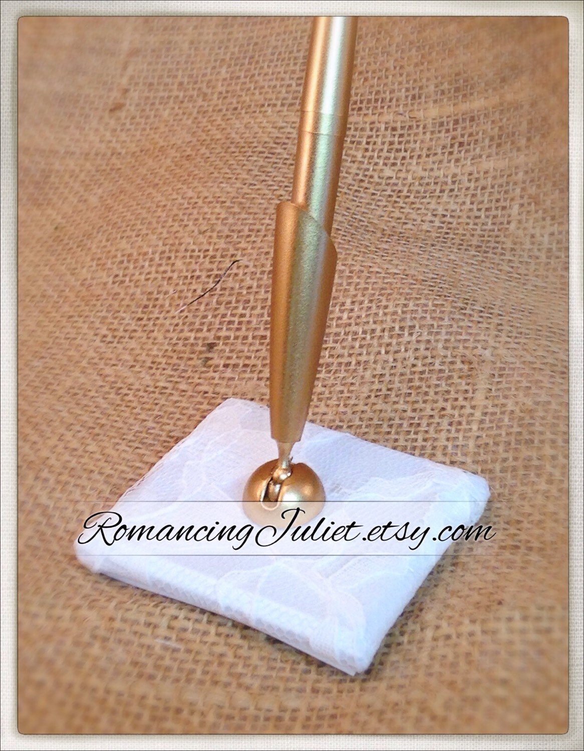 Custom Colors Silk and Lace Wedding Pen...shown in gold
