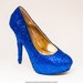 sapphire blue high heels