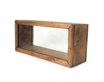 Standing Shadow Box - Rustic Display Case - Keepsake Box - Home Decor