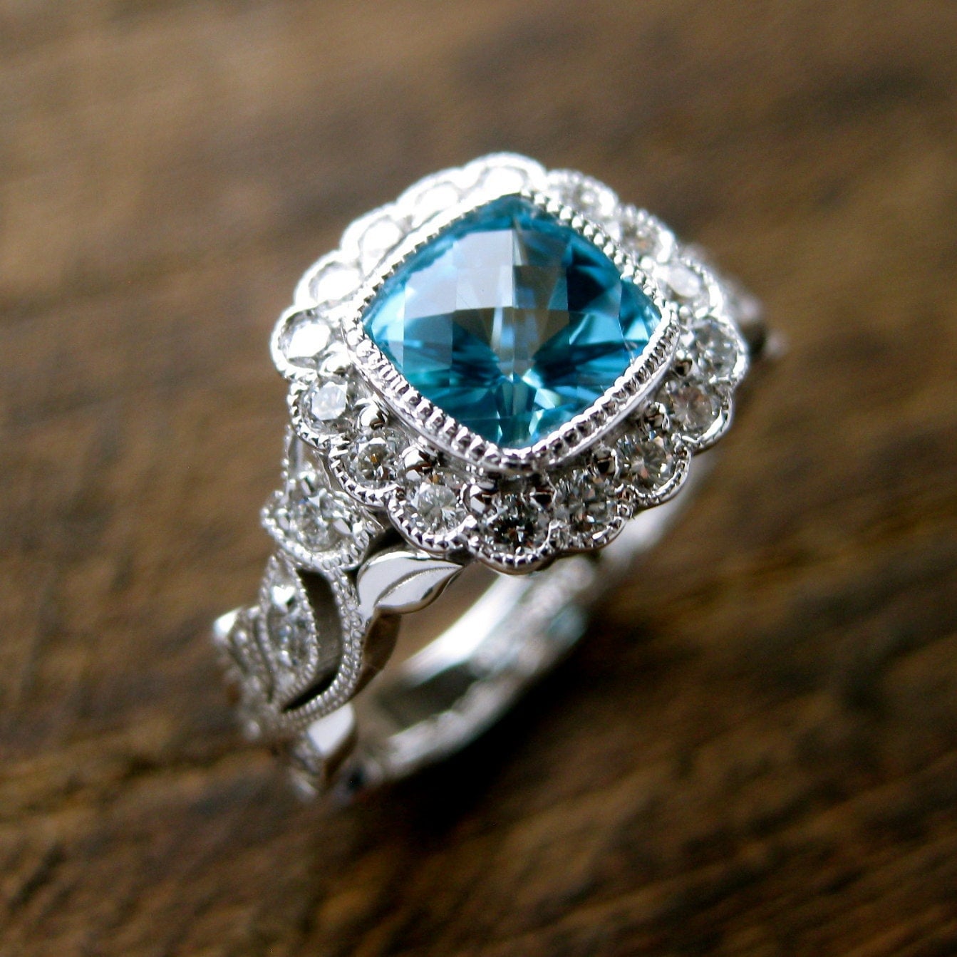 teal engagement rings