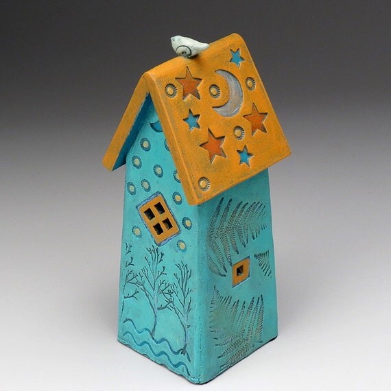 Ceramic HouseHome Decor Nature Inspired hand made one of a