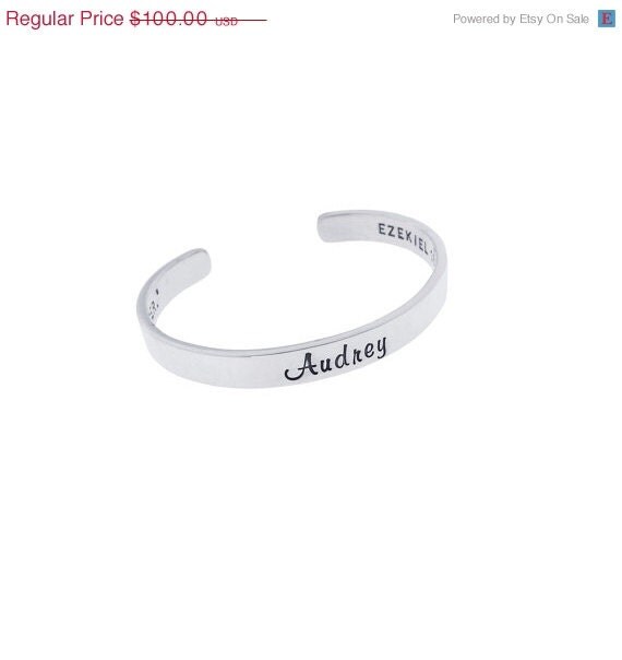 Personalized Sterling Silver Child Cuff Bracelet by MetalPressions