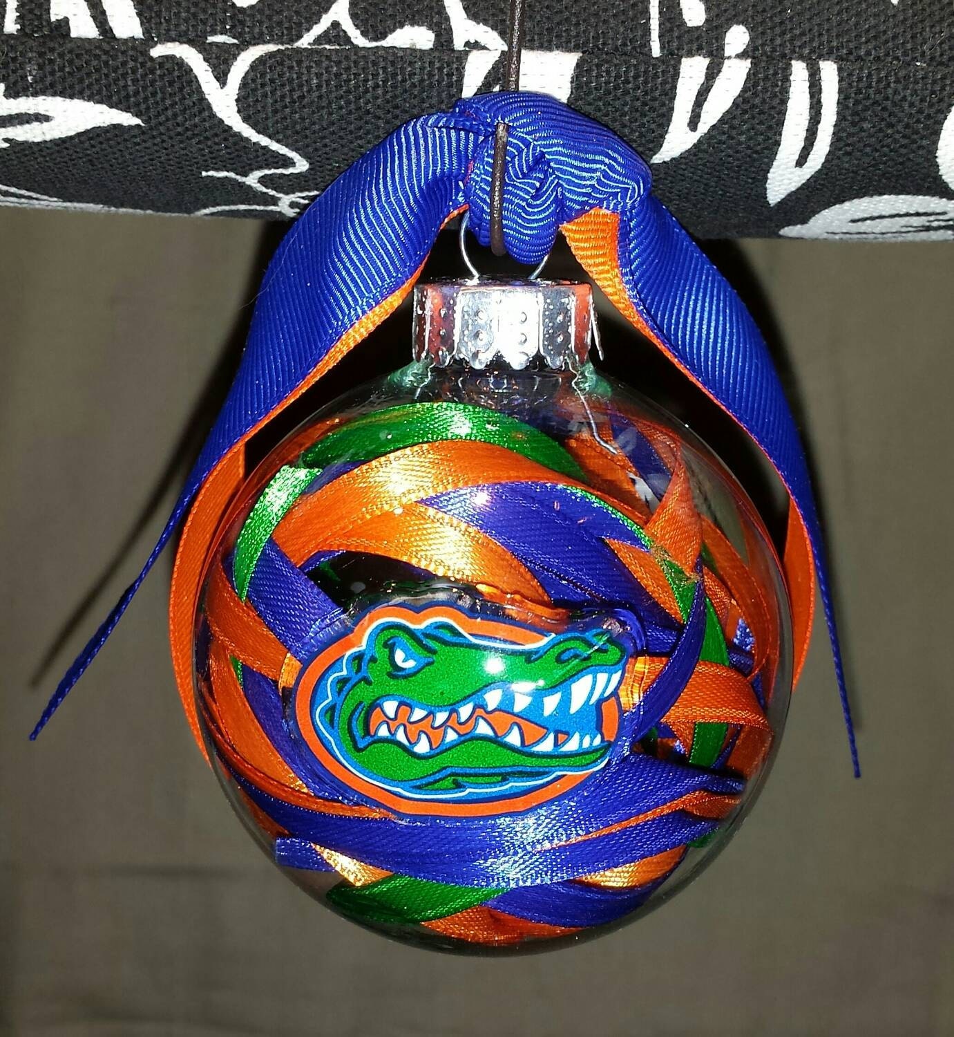 FLORIDA GATORS Handmade Glass Ornament by ScrapsandFlowers on Etsy