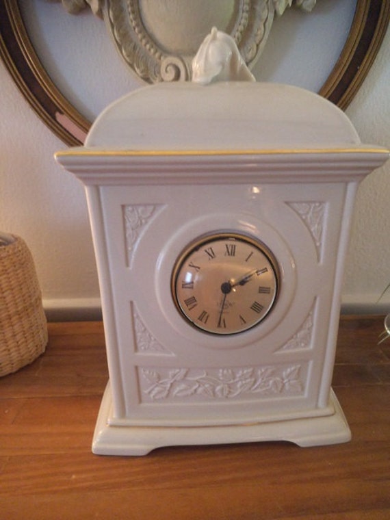 Vintage Rare Lenox Seasons White Porcelain Clock with