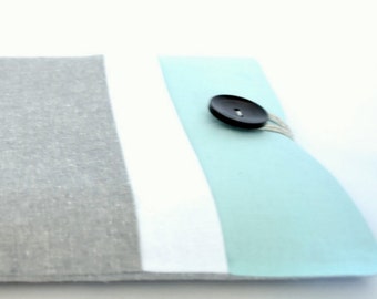 12" MacBook Case, Color Block Laptop Case 13 inch Laptop Sleeve - Aqua Gray