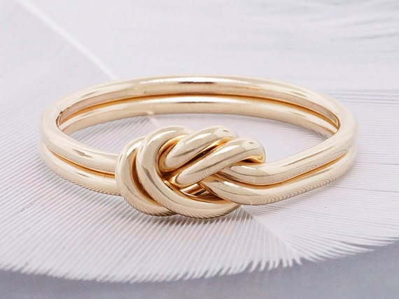 14k gold love knot ring