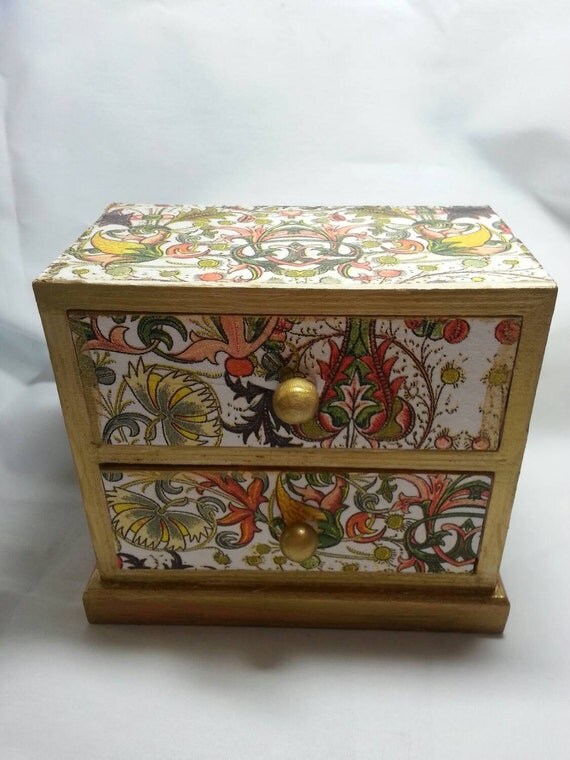 Items similar to Drawer Chest decoupage trinket box on Etsy