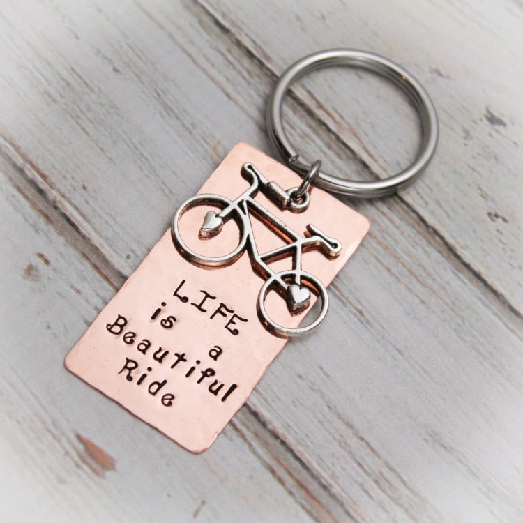 Life Is A Beautiful Ride Hand Stamped by TracyTayanDesigns on Etsy