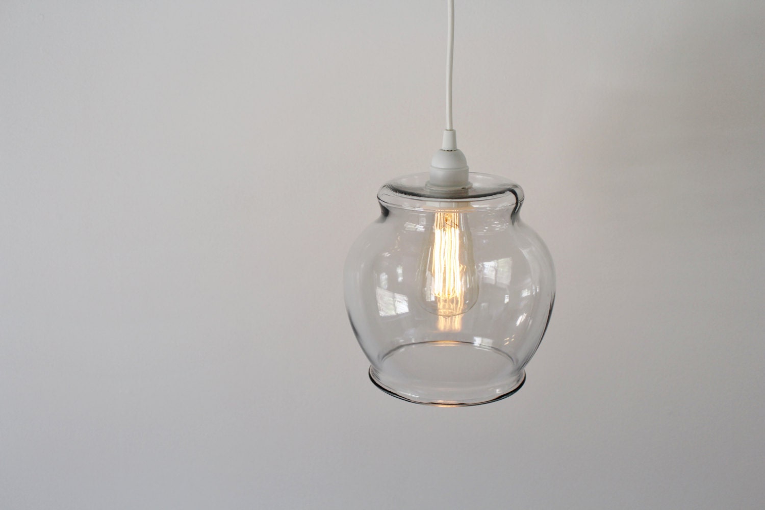 Fish Bowl Pendant Lamp Hanging Pendant Lamp Made by BootsNGus