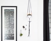 Medium Hanging Planter without Pot | Modern Macrame Planter | Natural Wood Bead Plant Hanger | Minimalist Home Decor | MORE COLORS