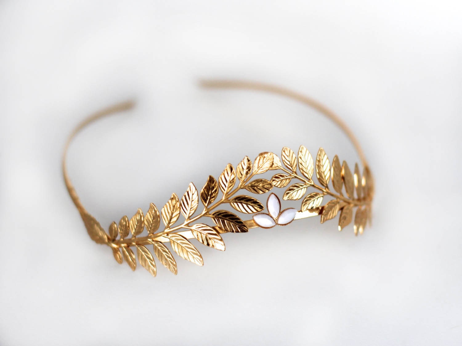 Athena Crown With Pearls Roman Tiara Grecian Wreath Bridal