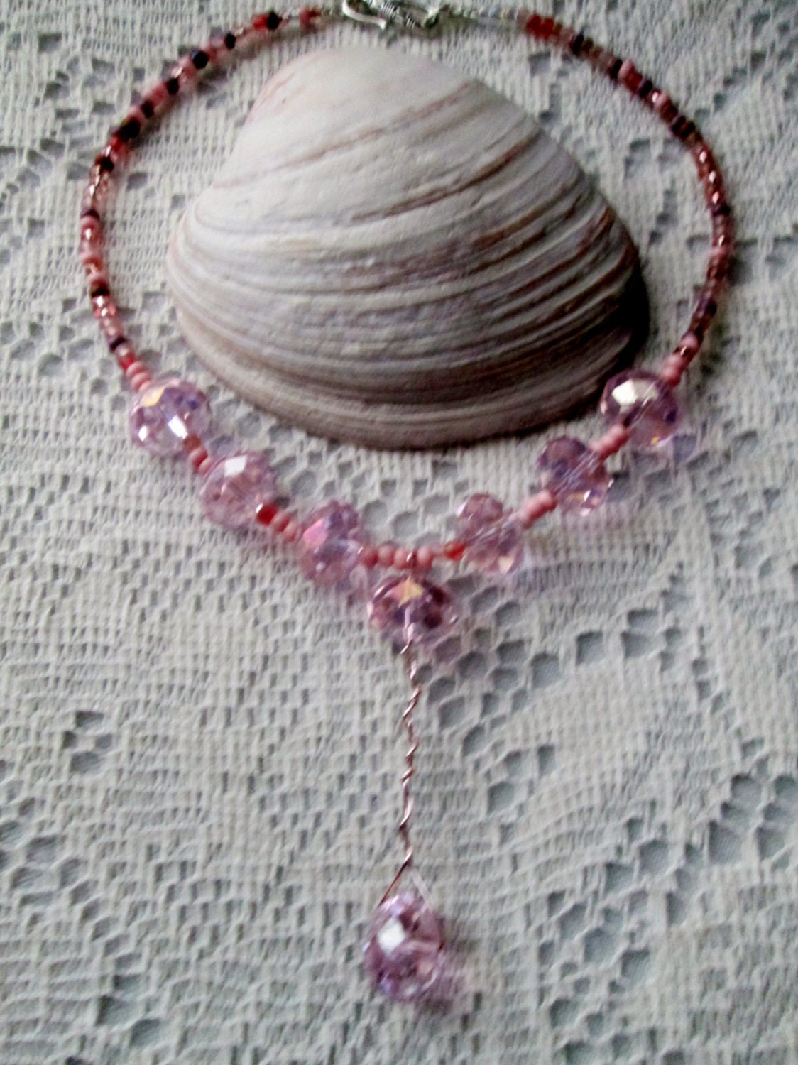 Pink Icing Diva Necklace Delicate & Feminine by TheJewelryDiva