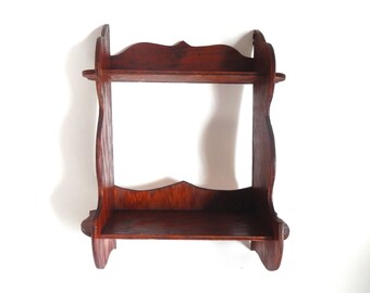 Mid Century Plywood Knick Knack Wall Shelf