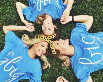 big little shirt, comfort colors top, sorority big little SALE