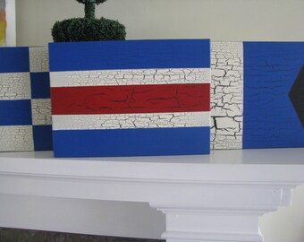 ONE Nautical Signal Flag Signs----Weddings--Birthdays---Room Decor