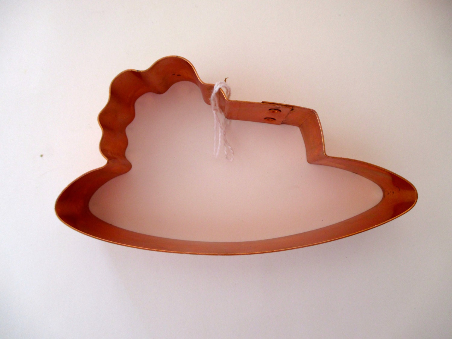 large copper cookie cutter hat Red Hatters