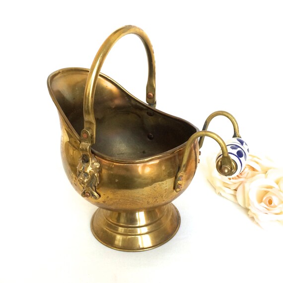RESERVED for KwangBrass Coal Scuttle Ash Bucket Brass