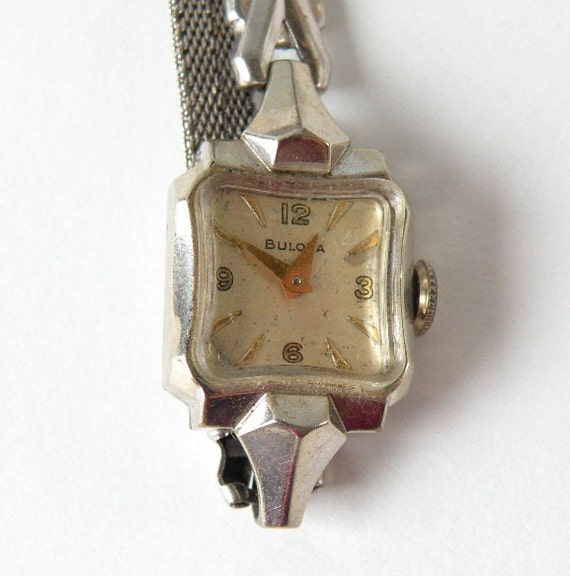 1950s Bulova Ladies Watch Swiss Made by BoneJackVintageDecor