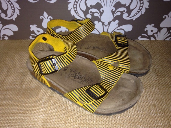 Birkenstock birkies 31 girls size 13 Yellow and by VintyThreads